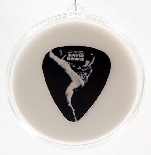 David Bowie Guitar Pick #11/12 With MADE IN USA Christmas Tree Ornament Capsule