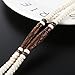 HZMAN Buffalo Bone Native American Inspired Tribal Style Collar Choker Necklace (Brown)
