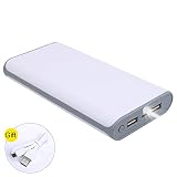 20000mAh Portable Power Bank Cell Phone Battery Pack Power Bank for iPhone, Samsung Galaxy and More with Dual Input Port and Double-Speed Recharging (White/Grey)