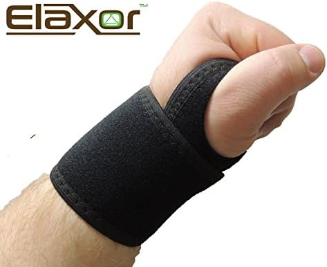 Elaxor™ Breathable Neoprene Wrist Wrap (Brace), One Size (Right or Left), Weightlifting/Crossfit/Workout/Gym/Powerlifting/Bodybuilding/Carpal Tunnel