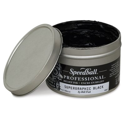 Speedball Professional Relief Ink, 8 Ounces, Titanium White