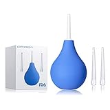 Enema Bulb, Kitypartsy Douche for Men Women Enema Kit with FDA Certificate Comfortable Medical Kits Clean Anal Silicone Douche with 3 Replaceable Nozzle