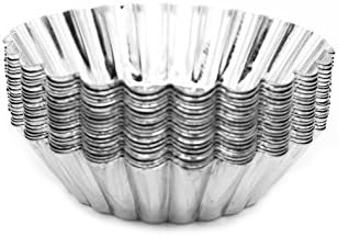 Blacklip 20PCS Egg Tart Aluminum Cupcake Cake Cookie Mold Mini Pie Tin (Tin)