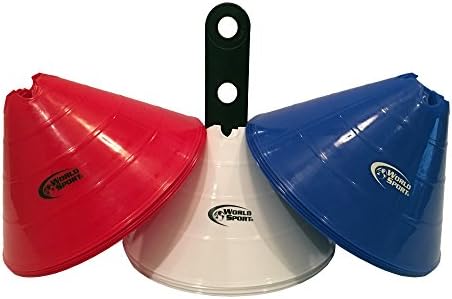 World Sport Large Multi Color (Red White Blue) Disc Cones