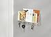 mDesign Wall Mount Plastic Divided Mail Organizer Storage Basket - 2 Sections, 5 Metal Peg Hooks - for Entryway, Mudroom, Hallway, Kitchen, Office - Holds Letters, Magazines, Coats, Keys - Clear