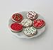 1:12 Scale Christmas Round Sugar Cookies Dessert Dollhouse Miniature Doll Food Fairy Garden Dinner Lunch Meal Dessert