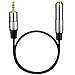 BATIGE Aluminum 3.5mm Male to 6.35mm Female Extension Audio Cable 1/8 Male to 1/4 Female 3.5mm to 6.35mm Stereo Jack Adapter Wire Cord