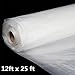 Topeakmart Greenhouse Plastic Film Clear Polyethylene UV Resistant Greenshouse Cover Greenhouse Plastic,12 ft Wide x 25 ft Long