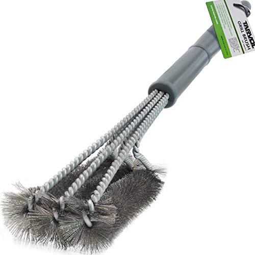 Tarvol BBQ Grill Brush Stainless Steel 18" Barbecue Cleaning Brush w/Wire Bristles & Soft Comfortable Handle - Perfect Cleaner & Scraper for Grill Cooking Grates