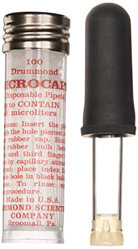 Drummond Scientific Microcap 1-000-0030 Microliter Pipets, 3µL Capacity (Pack of 100)