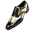 Bolano Lawson, Wingtip Oxford Dress Shoes for Men, Two-Tone & Shiny Metallic Oxfords, Men's Formal Tuxedo Shoes