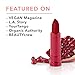 100% PURE Pomegranate Oil Anti-Aging Lipstick Long Lasting, Vibrant Makeup - Moisturizing Cocoa Butter Satin Finish - Vegan Fruit Pigmented Poppy Color (Bright Blood Red) - 0.15 oz