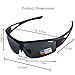 poshei P05 Polarized Sports Sunglasses with Unbreakable Frame for Biking Fishing Running Driving Golf Baseball (Black&Black)