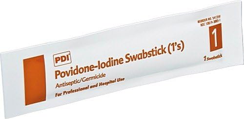 PDI Pvp Iodine Prep Swabstick, 1s F/Venipucture Iv Starts Dialysis Etc, 50 ea