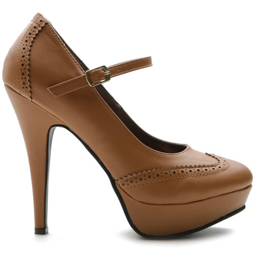 Shoe Platform Wingtip Mary Jane 