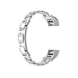 For Fitbit Alta Bands/Fitbit Alta hr, Smart Detachable Link Design, No Tool is Needed, Wearlizer Replacement Fitbit Alta Assesories Chain Silver Gold Rose Gold Black Decorate Your Daily Outfits