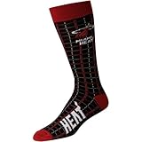 Miami Heat 505-7 D Plaid Mens Sock Large / 10-13