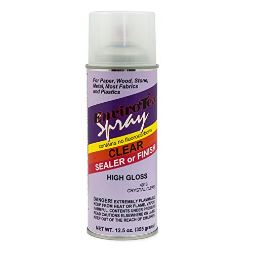 Click Here to See More Images High Gloss Crystal Clear Spray Sealer for paper, wood, stone, metal, most fabric, & plastic
