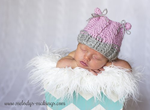 Cabled Bear Hat Crochet Pattern - All Newborn, Baby, and Toddler Sizes Included