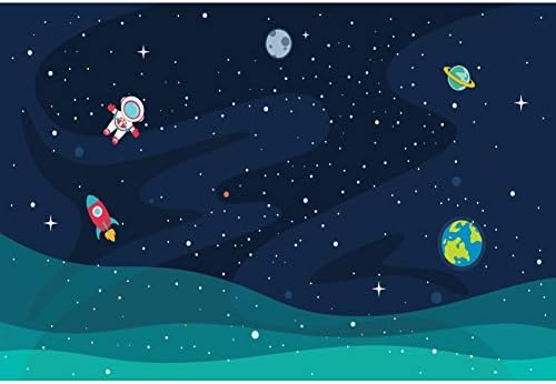 amazon com yongfoto 6x4ft cartoon universe backdrop boys birthday baby shower evening blue sky photography background stars earth rocket astronaut portrait party cake table decorations banner photo booth props camera yongfoto 6x4ft cartoon universe backdrop boys birthday baby shower evening blue sky photography background stars earth rocket astronaut portrait party