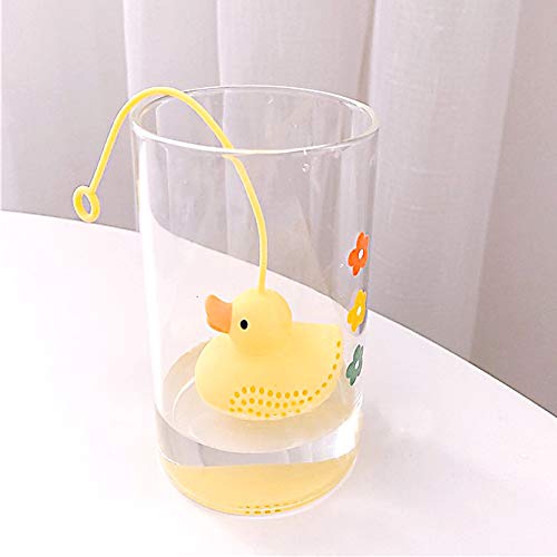 Elinala Teeei, Teesieb, 2PCS Silikon Creative Duck Shaped Loose Tea Filter für die Zubereitung von Tee – Bild 4