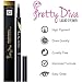 PrettyDiva DUO Liquid Eyeliner - Double Head Liquid Eyeliner Pen with Kohl Eyeliner, Waterproof Smudgeproof Gel Eyeliner Pencil for Smokey Cat Eye - Black