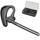 Bluetooth Headset Bluetooth Earpiece for Cellphones - Wireless Ear Piece Blue Tooth Head Set with Mic Hands Free Noise Cancelling for iPhone Samsung Cell Phone PC Driving Skype by DAROMAX