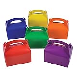 2 Dozen Cardboard Bright Colors Treat Boxes