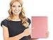 Professional Business Padfolio - Resume Portfolio/Business Portfolio/Document Storage/Business Card Pocket & Writing Pad,Faux Leather Matte Finish & Accent Stitching (Pink)