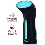 BIZOND Mini Clothes Steamer for Garments, Fabric, and Draperies - Compact, Portable, Handheld for Travel and Home - No Spitting, Works at All Angles - Best Professional Iron Alternative, 9.8 ft Cord