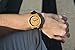 GEN Bamboo LeGENd Men's Wooden Bamboo Watch in Black with Genuine Leather Strap (Japanese Quartz)