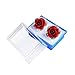 Ownsig Womens Delicate Rose Flower Rhinestone Ear Stud Earrings Red