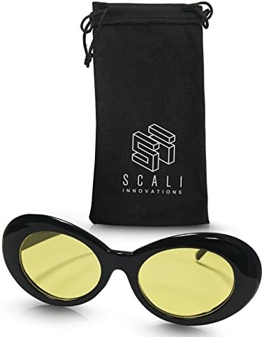 Clout Goggles Retro Round Bold Oval Mod Vintage Thick Frame Kurt Cobain Sunglasses