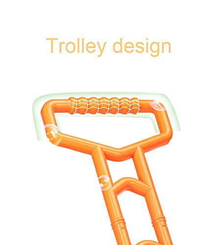 ✅Bubble Machine Auto Spillproof Bubble Blowing Baby Walker Trolley Lawn Mower Outdoor Garden Toy Bubble Maker Blower for Kids
