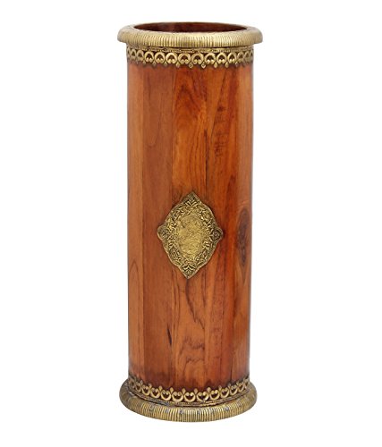 Wooden Umbrella Stand Rack 21 Inches Freestanding Walking Sticks Canes Sport Bats Holder Multipurpose Storage Organizer Entryway Hallway Home Decorative