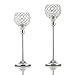 VINCIGANT Silver Crystal Tea Light Candle Holders/Sparklers Wedding Candelabra Housewarming Dining Room Coffee Table Decorative Centerpiece,Set of 2 primary