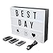 Light Box AGM Super Perfect DIY Cinema Light Box LED Cinematic Light Up Box with Decorative 90 Letters Numbers Symbols for Festival/Birthday/Anniversary/Wedding/Mottoes etc [A4 Size, White]