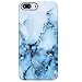 iPhone 7 Plus Case, iPhone 8 Plus Case,VIVIBIN Cute White Blue Marble for Women Girls Kids,Clear Bumper Best Soft Silicone Rubber Matte TPU Protective Cover Slim Fit Phone Case for iPhone 7/8 Plus