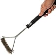 Alpha Grillers BBQ Grill Brush. Stainless Steel Bristles, 18 Inch Long Tools Ideal For A Weber Barbecue