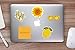 Cute Yellow Aesthetic Vinyl Laptop and Water Bottle Decal Sticker Pack for Girls, Made in US