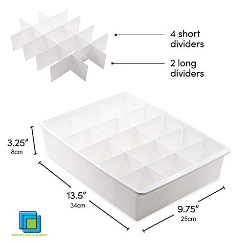 Uncluttered Designs Adjustable Drawer Dividers for Utility Drawer Kitchen Storage and Organization (3 Pack) - Thumbnail 3