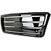 EAG Replacement Upper Grille Black Front Hood Full Grill with Emblem Clip Fit for 04-08 F-150