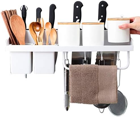 Asiap キッチン収納 棚 箸立て 調味料 収納 壁掛け 包丁立て 2枚 45 5 13 5 14cm 3mステッカー キッチンラック 最安値挑戦