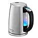 Electric Kettle, Stainless Steel Variable Temperature Control Water Kettle, Cordless Tea Heater BPA-Free Fast Boiling & Keep Warm, Boil-Dry Protection, 6 Color Lights, 1500W 1.7L, Aeitto