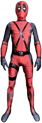 C2MOON 3D Kids Deadpool Costume Lycra Spandex Zentai Mask and Custome are separated (XL)