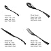 Flatware Cutlery Sets, HUIRUI Stainless Steel Silverware Set for Families, Kitchens, Hotels or Restaurants Gift Box Package 4 Piece Include Knife/Fork/Spoon Black