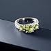 Gem Stone King 2.35 Cttw Round Green Peridot 3-Stone Ring In 925 Sterling Silver | 3 Stone Wedding Engagement Anniversary Promise Ring For Women | Available In Size 5, 6, 7, 8, 9