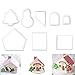 (Set of 8) 3D Gingerbread Mini House Cookie Cutter Sets Plastic Biscuit Baking Molds Bake Chocolate Decoration Kits