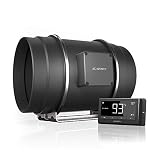 AC Infinity CLOUDLINE T8, Quiet 8" Inline Duct Fan with Temperature Humidity Controller - Ventilation Exhaust Fan for Heating Cooling Booster, Grow Tents, Hydroponics