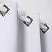 Deconovo Solid Blackout Curtains Room Darkening Curtains Grommet Curtains Insulated Curtains for Living Room 52W x 63L Inch Greyish White 2 Panels
